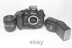Nikon F4S Film Camera Body Nikkor 24-50mm F/3.3-4.5 AF Lens SB-24 Speedlight