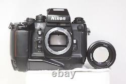 Nikon F4S Film Camera Body Only DP-20 MB-21 Black with AF Nikkor 50mm F/1.4 Lens