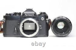 Nikon FE 35mm SLR Film Camera Body Black Zoom Nikkor 43-86mm F/3.5 MF Lens