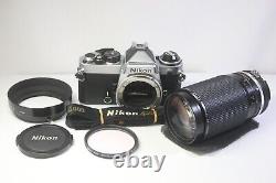 Nikon FE Film Camera 35mm Body Zoom NIKKOR 35-200mm F/3.5-4.5 Ai-s Macro Lens