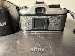 Nikon FG 35mm SLR Film Camera with Series E 50mm f/1.8 Lens Leather Case Manuals