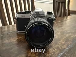 Nikon FM2 Silver 35mm SLR Film Camera with 35-105mm 13.54.3 Tokina Lens TESTED