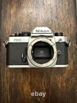 Nikon FM2 Silver 35mm SLR Film Camera with 35-105mm 13.54.3 Tokina Lens TESTED