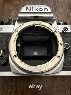 Nikon FM2 Silver 35mm SLR Film Camera with 35-105mm 13.54.3 Tokina Lens TESTED