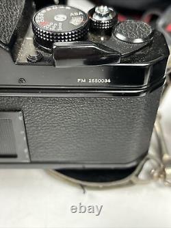 Nikon FM Black Body 35mm SLR Film Camera with Lenses and Accesories