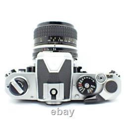 Nikon FM Silver Body 35mm Film Camera Ai 35mm f/2.8 Lens Exc+5 from Japan