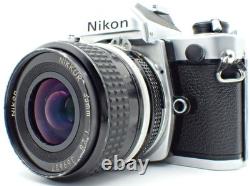 Nikon FM Silver Body 35mm Film Camera Ai 35mm f/2.8 Lens Exc+5 from Japan