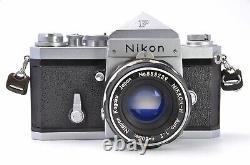 Nikon F Eye Level SLR 35mm Film Camera Body + 50mm f/2 Lens JAPAN? Exc+5? #136
