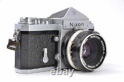 Nikon F Eye Level SLR 35mm Film Camera Body + 50mm f/2 Lens JAPAN? Exc+5? #136