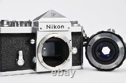 Nikon F Eye Level SLR 35mm Film Camera Body + 50mm f/2 Lens JAPAN? Exc+5? #136
