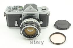 Nikon F SLR 35mm Film Camera Eye Level Silver & Nikkor Auto 50mm F/1.4 Lens MINT