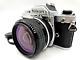 Nikon Fm Slr Film Camera Chrome Silver Body & Non-ai Nikkor 28mm F3.5 Lens Set