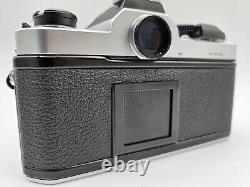 Nikon Fm Slr Film Camera Chrome Silver Body & Non-ai Nikkor 28mm F3.5 Lens Set