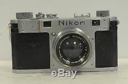Nikon M with Nikkor-H 50mm F2 Tokyo Lens, Cap, Case Rangefinder Film Camera
