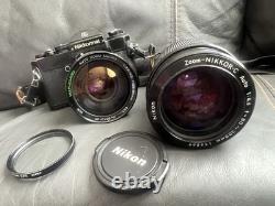 Nikon Nikkormat EL 35mm Film Camera Kit With28-85mm & 80-200mm Lens Tested