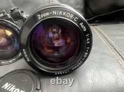 Nikon Nikkormat EL 35mm Film Camera Kit With28-85mm & 80-200mm Lens Tested