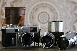 Nikon S3 35mm Rangefinder Film Camera, Nikkor-S 5cm f1.4 Lens, +2 lenses, RA152