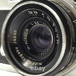 Nikon S3 Rangefinder Film Camera with W-Nikkor 35mm f/ 2.5 Lens AS IS