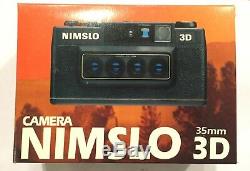 Nimslo 3D Quadra Lens 35mm Camera lenticular & Batteries, Box Tested ELNC MOD V3