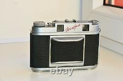 OLD RARE ISKRA RED Soviet Folding Camera Agfa copy Medium Format withs lens EXC