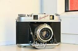 OLD RARE ISKRA RED Soviet Folding Camera Agfa copy Medium Format withs lens EXC