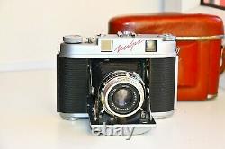 OLD RARE ISKRA RED Soviet Folding Camera Agfa copy Medium Format withs lens EXC