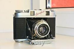 OLD RARE ISKRA RED Soviet Folding Camera Agfa copy Medium Format withs lens EXC