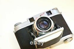 OLD RARE ISKRA RED Soviet Folding Camera Agfa copy Medium Format withs lens EXC