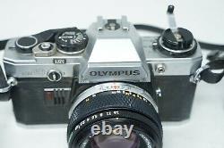 OLYMPUS OM10 SLR FILM CAMERA WITH Olympus 50mm & 100-300mm lens