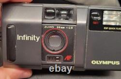 Olympus Infinity AF-1 35mm 2.8 Zuiko Lens Film Camera-CaseTESTED-New Battery