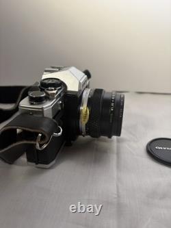 Olympus OM-10 35mm Film Camera with Lens + Case Strap Tested Light Meter
