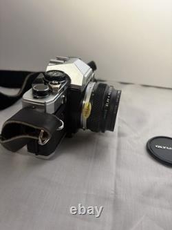 Olympus OM-10 35mm Film Camera with Lens + Case Strap Tested Light Meter