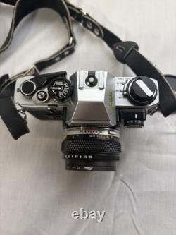 Olympus OM-10 35mm Film Camera with Lens + Case Strap Tested Light Meter