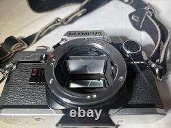 Olympus OM-10 35mm Film Camera with Lens + Case Strap Tested Light Meter