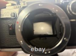 Olympus OM-10 35mm Film Camera with Lens + Case Strap Tested Light Meter