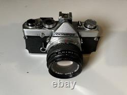 Olympus OM-1 35mm SLR Film Camera + Zuiko Auto-S 50mm f/1.8 Lens Untested