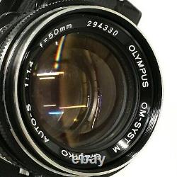 Olympus OM-1 Black SLR Film Camera with G. Zuiko Auto-S 50mm F1.4 Lens AS-IS TK04U