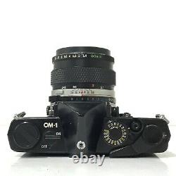 Olympus OM-1 Black SLR Film Camera with G. Zuiko Auto-S 50mm F1.4 Lens AS-IS TK04U