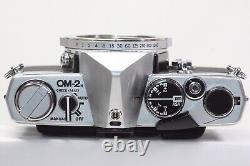 Olympus OM-2N Film Camera Black Film Back2 & 28mm F/3.5 Auto-W Lens