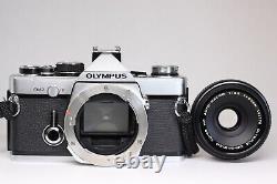 Olympus OM-2 35mm SLR Film Camera Silver & MC Auto Macro 50mm F/3.5 MF Lens