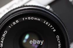 Olympus OM-2 35mm SLR Film Camera Silver & MC Auto Macro 50mm F/3.5 MF Lens