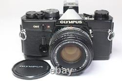 Olympus OM-2 Film Camera Black Film Back2 & F. Zuiko Auto-S 50mm F/1.8 Lens