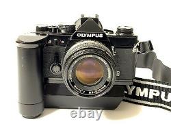 Olympus OM-2 MD 35mm Film Camera With Winder 2 Strap Zuiko 50mm Lens Japan SLR