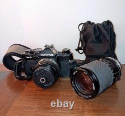 Olympus OM-2 Spot Program SLR Film Camera+Olympus With2 Lens Zuiko & Tamron