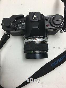 Olympus OM-3 Film Camera + 35mm F2 Lens + Case Strap Film Tested