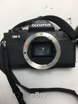 Olympus OM-3 Film Camera + 35mm F2 Lens + Case Strap Film Tested