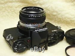 Olympus OM-3 black 35mm film camera with 50mm f1.8 f Zuiko auto s lens om3