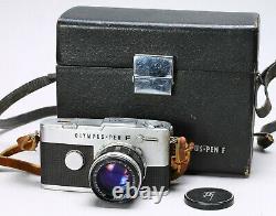 Olympus Pen-ft 35mm Half Frame Film Camera + 40mm F/1.4 Zuiko Lens, Case