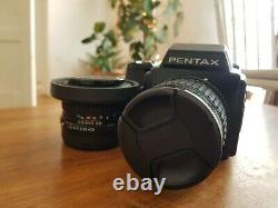 Pentax 645 120mm camera + 45mm f2.8 lens + 75mm f2.8 lens