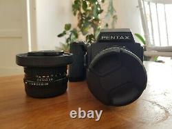 Pentax 645 120mm camera + 45mm f2.8 lens + 75mm f2.8 lens